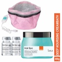 LUXOURA Professional Hair Spa Smooth Creambath 490 ml  with 2pc Ampoules & Electric Heating Cap